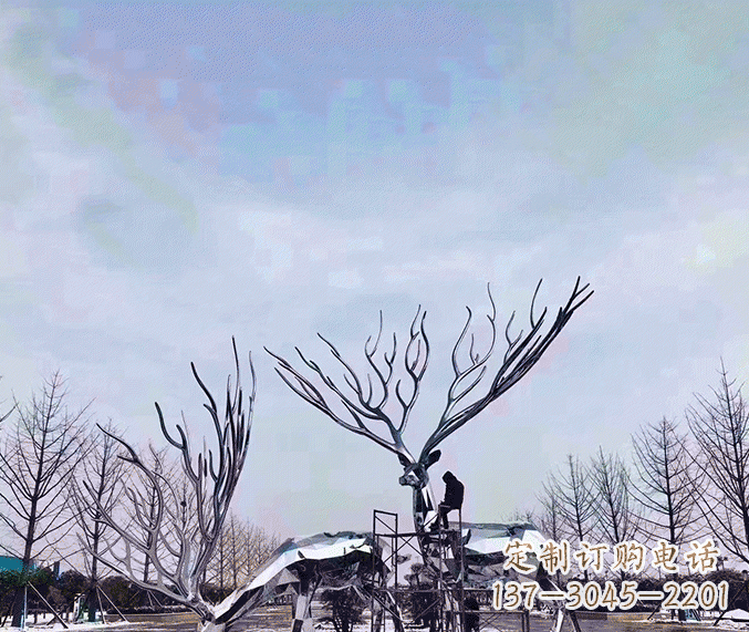 淄博鹿群立体雕塑