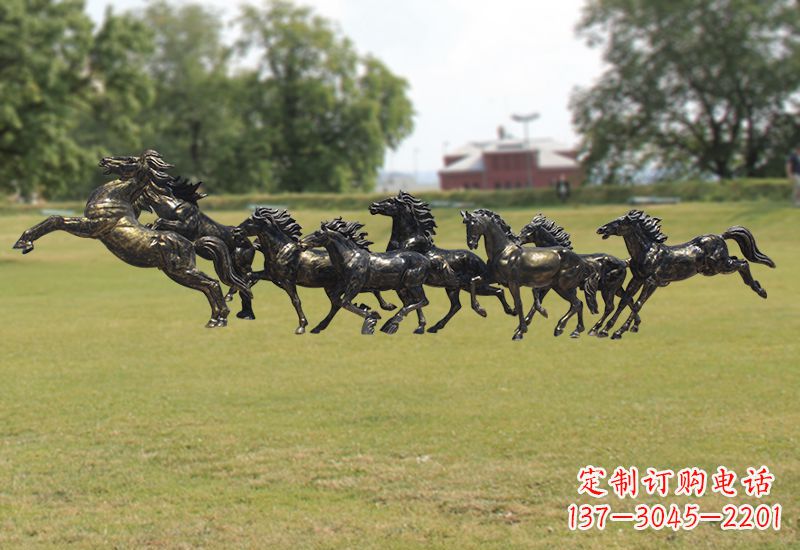 淄博马群铜雕经典珍藏