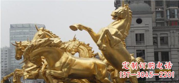 淄博腾驰而去,竞技飞扬——“飞马腾跃”铜雕马群