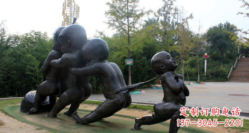淄博萝卜街头铜雕的精美景观