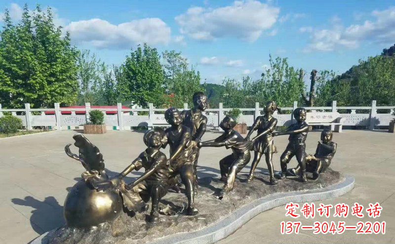 淄博萝卜特色铜雕