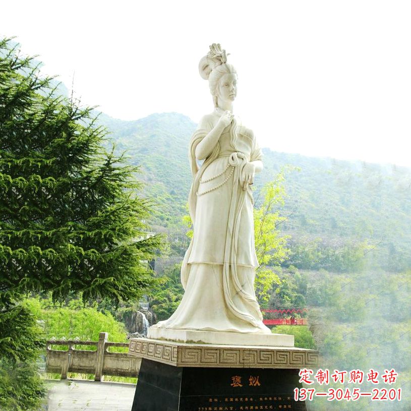淄博褒姒石雕像-中国古代知名美女雕塑