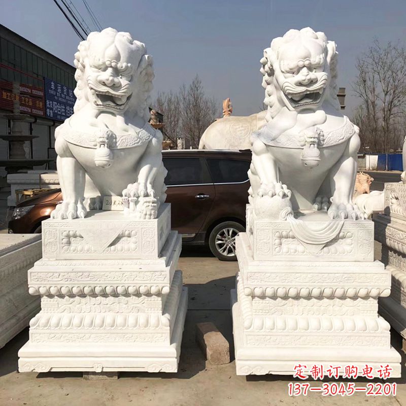 淄博新精美汉白玉狮子
