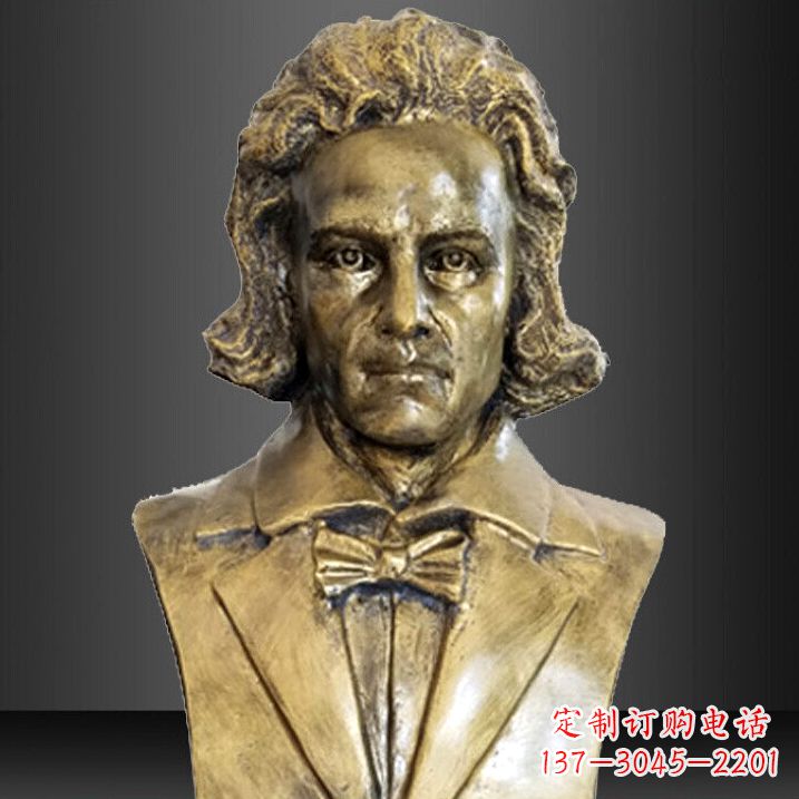 淄博贝多芬纯铜铸造名人胸像