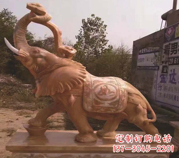 淄博大象雕塑鼻卷如意