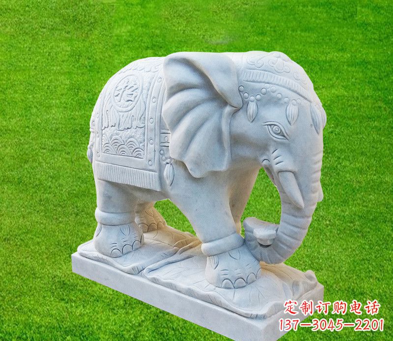 淄博雕刻精美大象石雕