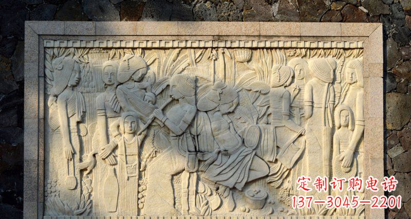 淄博女人之石抽象浮雕壁画