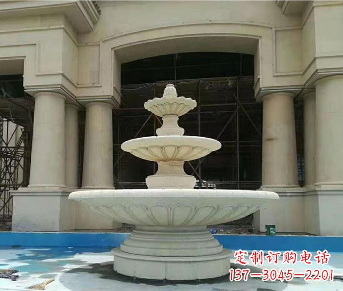 淄博精美多层喷泉石雕