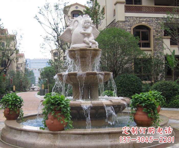 淄博天使之泉——别墅景观石雕