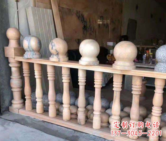 淄博新一代景观晚霞红石栏杆