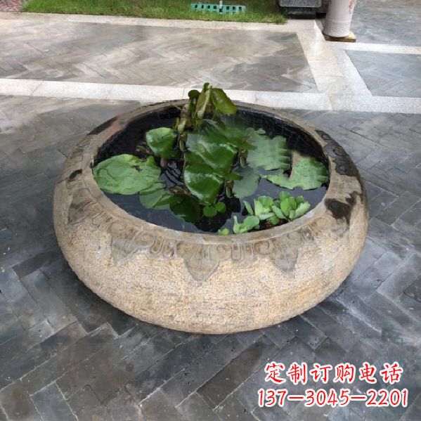 淄博经典古典仿古石雕鱼缸