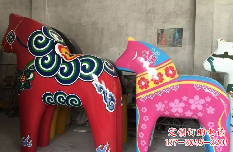 淄博新颖独角兽彩绘玻璃钢装饰品