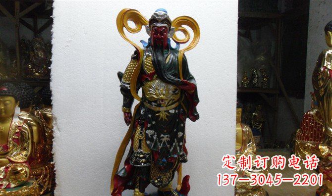 淄博关公玻璃钢彩绘刀