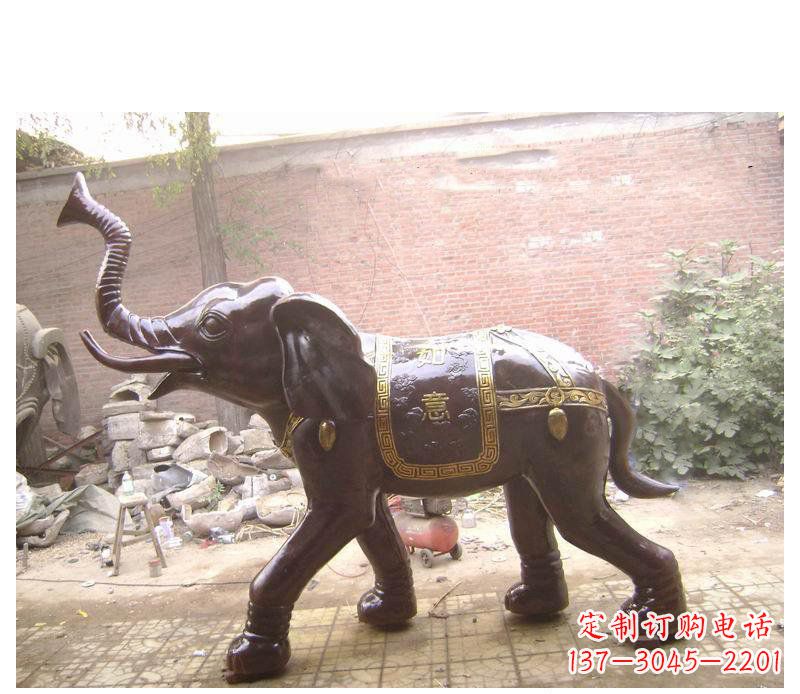 淄博玻璃钢大象雕塑