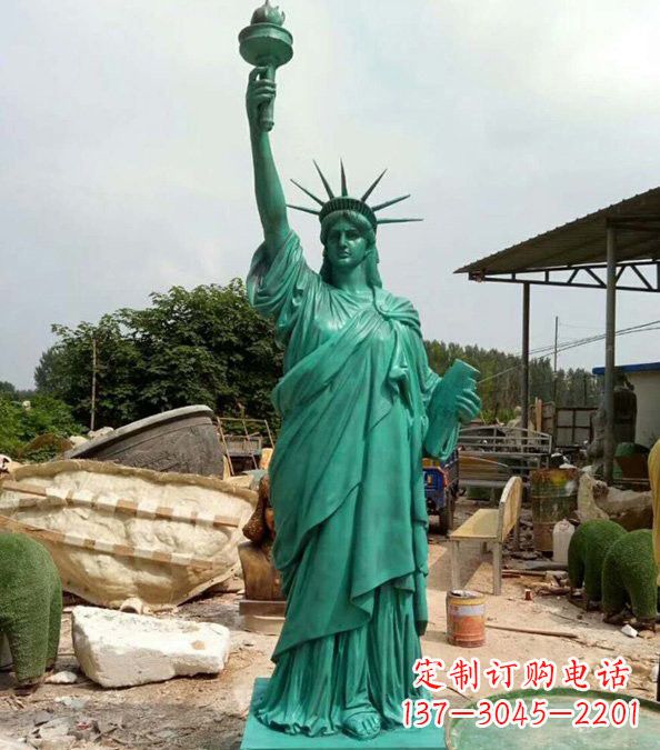 淄博玻璃钢仿青铜自由女神像的雕塑