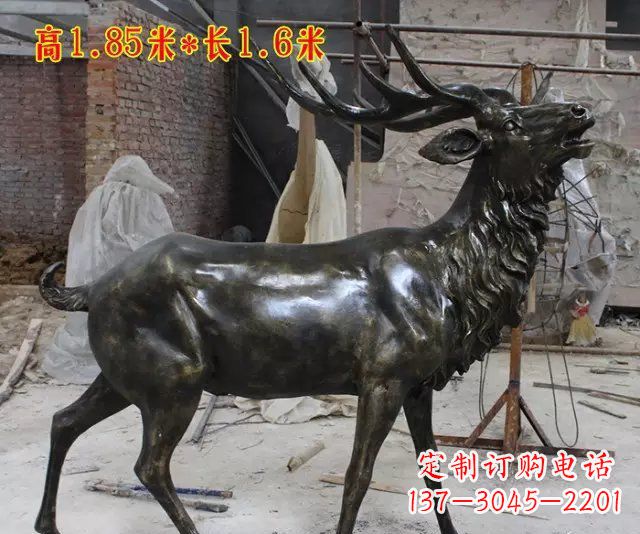 淄博玻璃钢仿铜动物雕塑精美绝伦