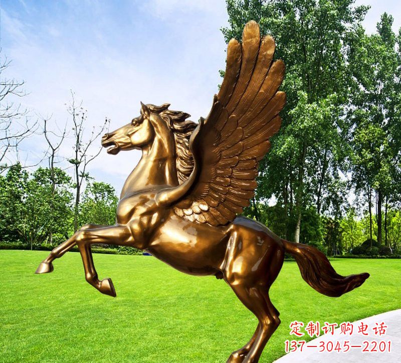 淄博玻璃钢仿铜动物马雕塑精美的艺术品