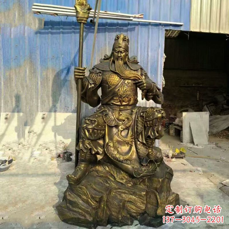 淄博玻璃钢制作的关羽雕塑