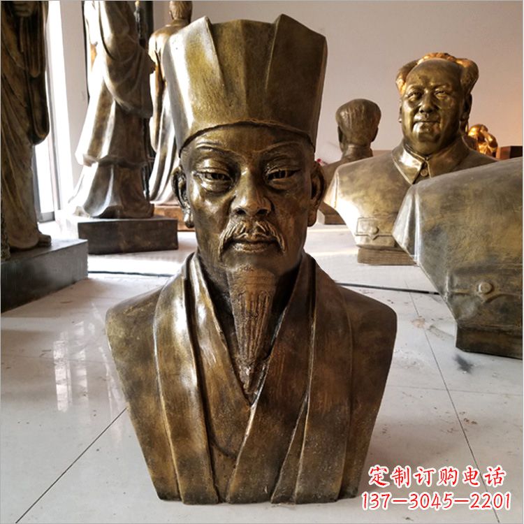 淄博玻璃钢苏轼头像雕塑