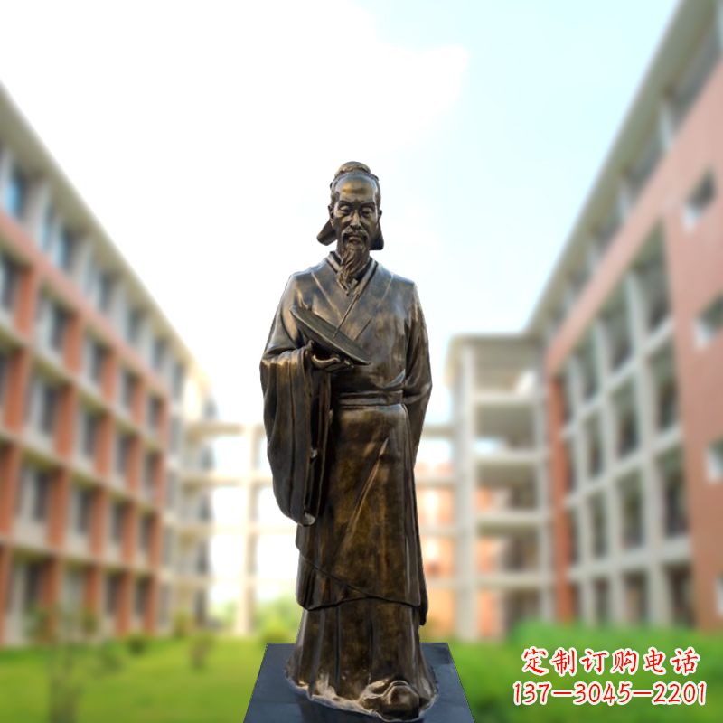 淄博祖冲之雕像——传承校园历史的象征
