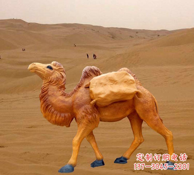 淄博玻璃钢骆驼雕塑