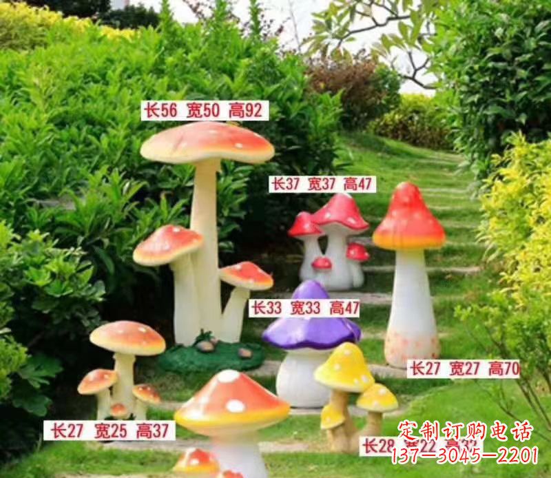 淄博玻璃钢蘑菇雕塑——描绘美丽景色