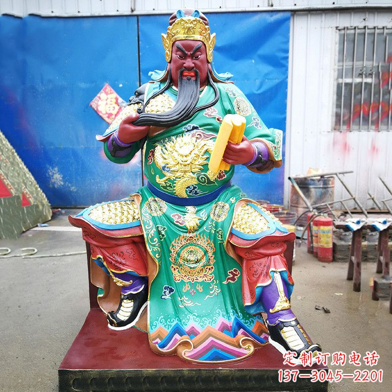 淄博关圣雕塑玻璃钢彩绘之美