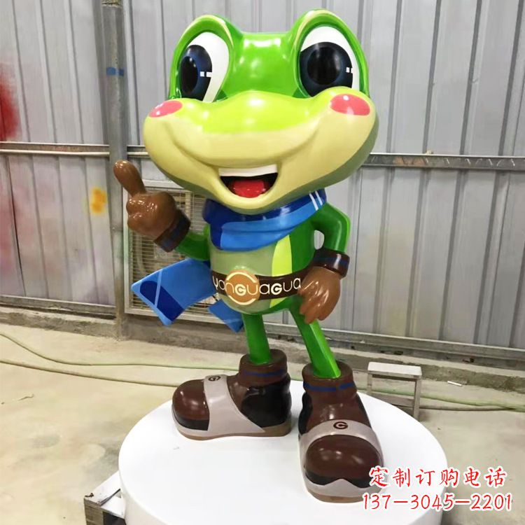 淄博玻璃钢青蛙雕塑——为商场儿童游乐场增添点缀