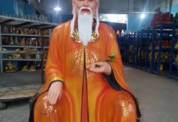 淄博玻璃钢彩绘佛像钟雕塑——精美宗教艺术装饰