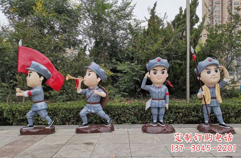 淄博红军雕塑象征着中国革命的精神