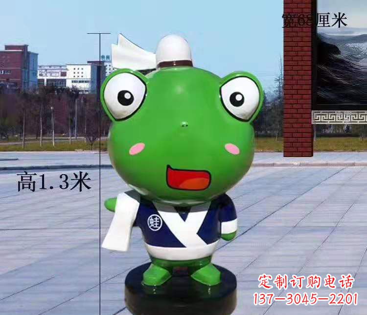 淄博玻璃钢卡通小青蛙——景观雕塑的新灵感