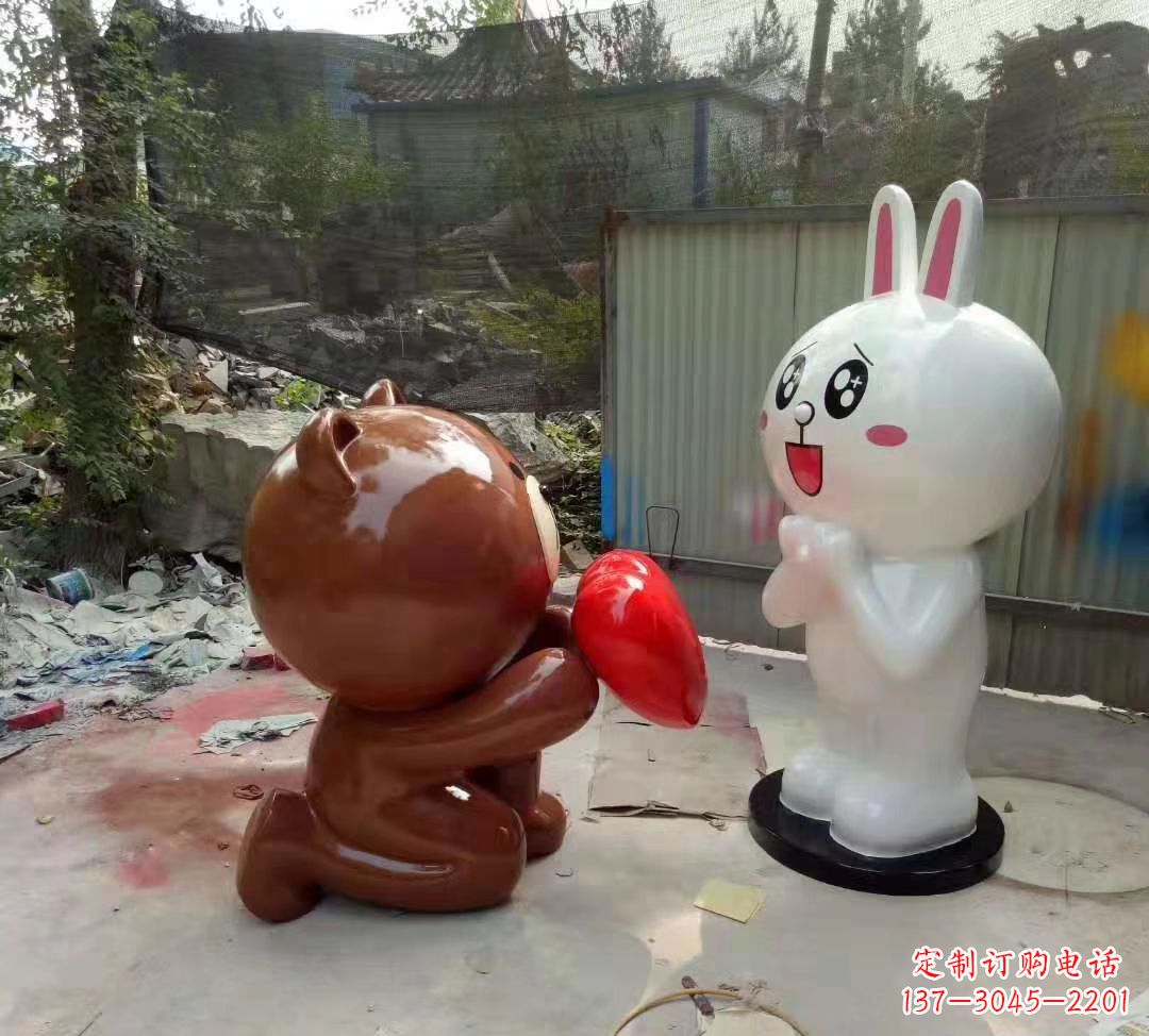 淄博玻璃钢卡通熊猫雕塑精美的动物雕塑