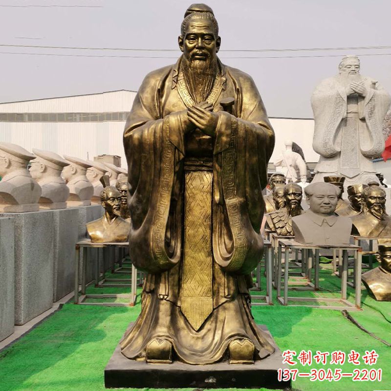 淄博玻璃钢制孔子雕塑