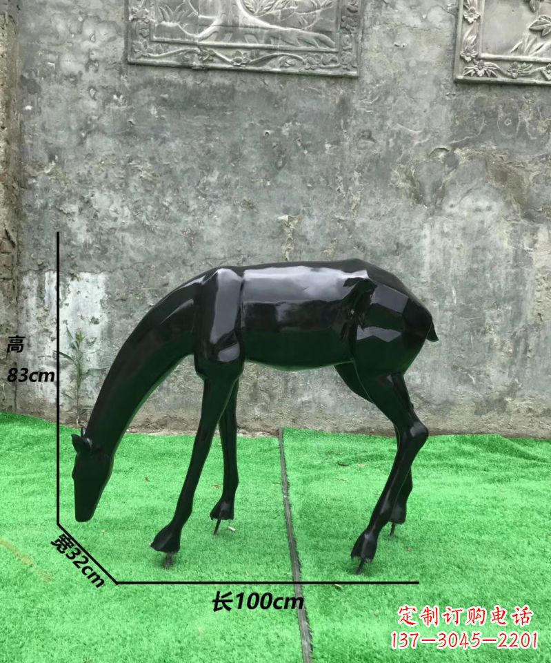 淄博玻璃钢制作的鹿雕塑