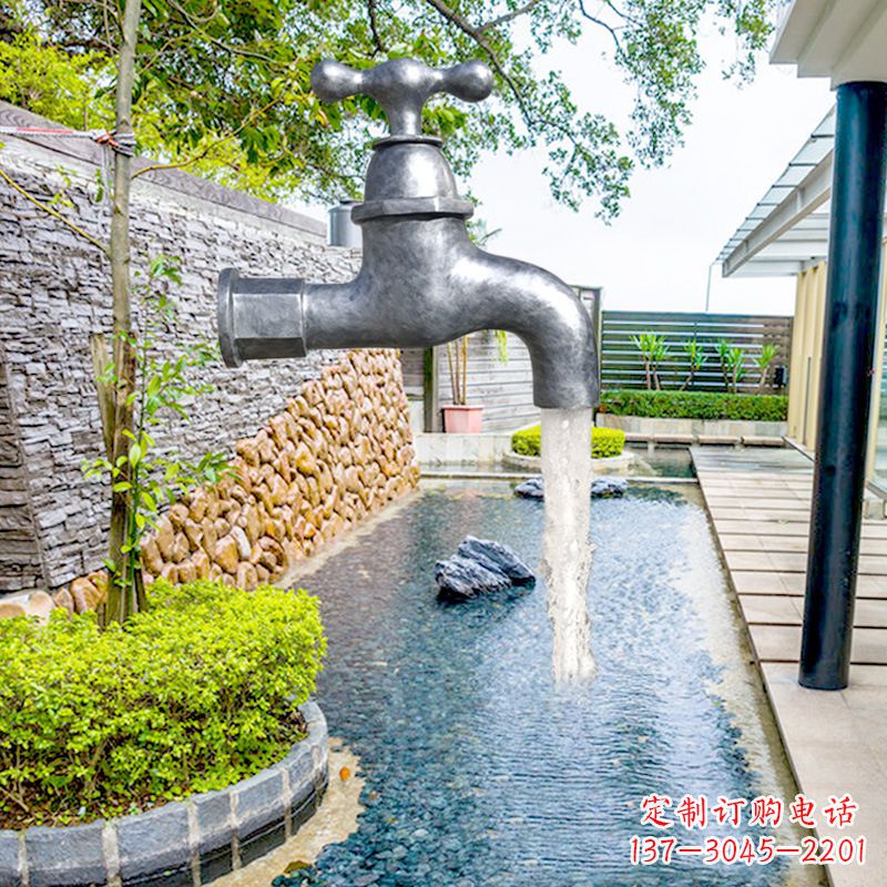 淄博玻璃钢水龙头喷泉雕塑精美绝伦