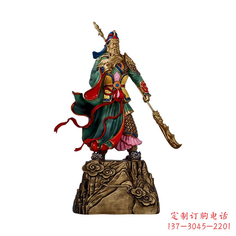 淄博玻璃钢制关羽雕塑