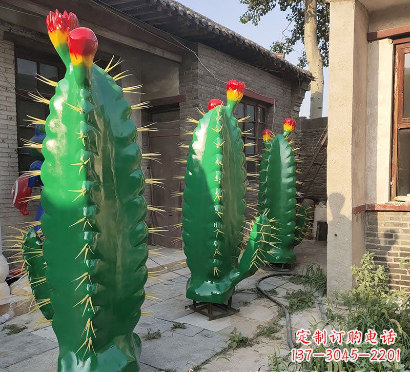 淄博仙人掌雕塑玻璃钢的艺术精品