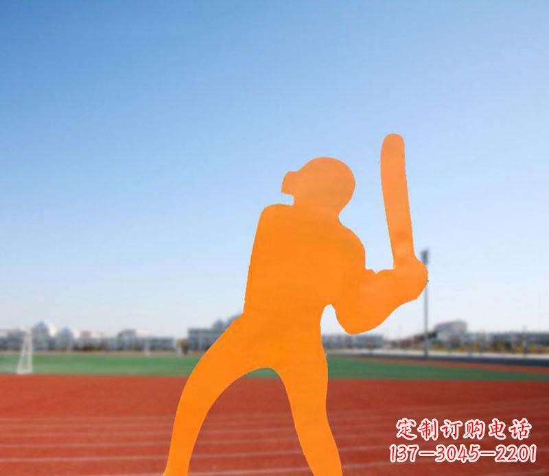 淄博不锈钢棒球雕塑精美的艺术品