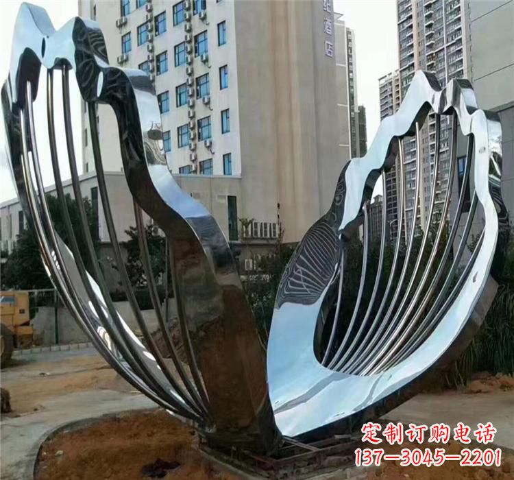 淄博不锈钢贝壳雕塑艺术与自然的完美结合