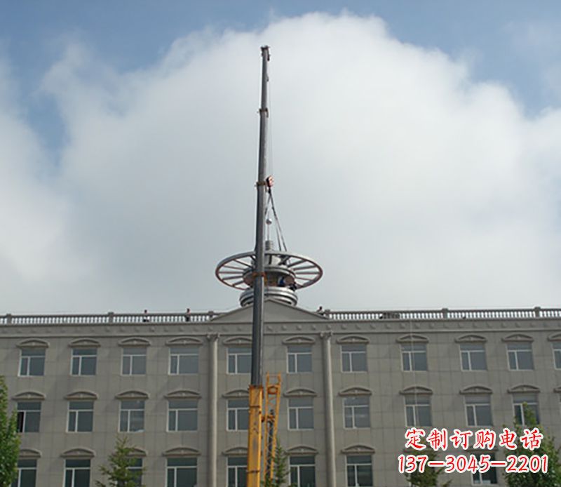 淄博不锈钢避雷针雕塑——安全保护灵感之源