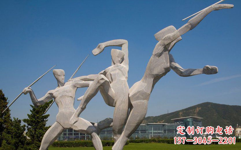 淄博不锈钢标枪雕塑一种新型的艺术形式
