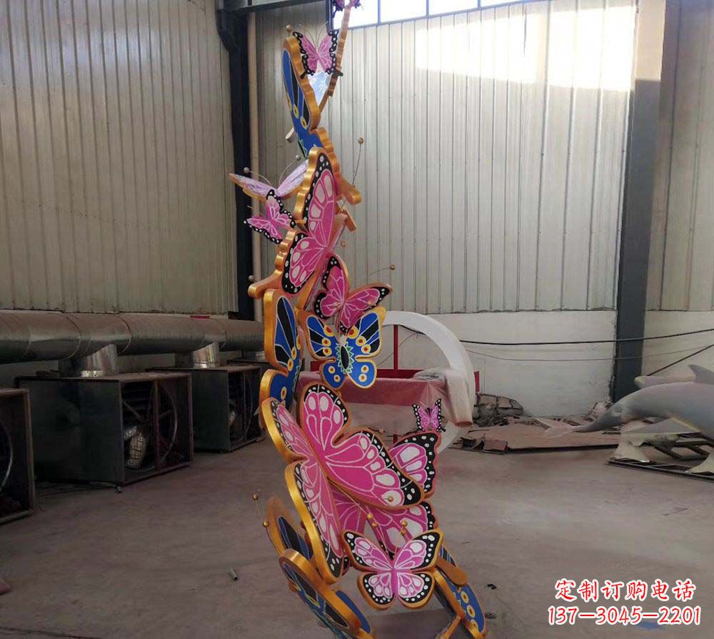 淄博精致绚丽的不锈钢蝴蝶雕塑