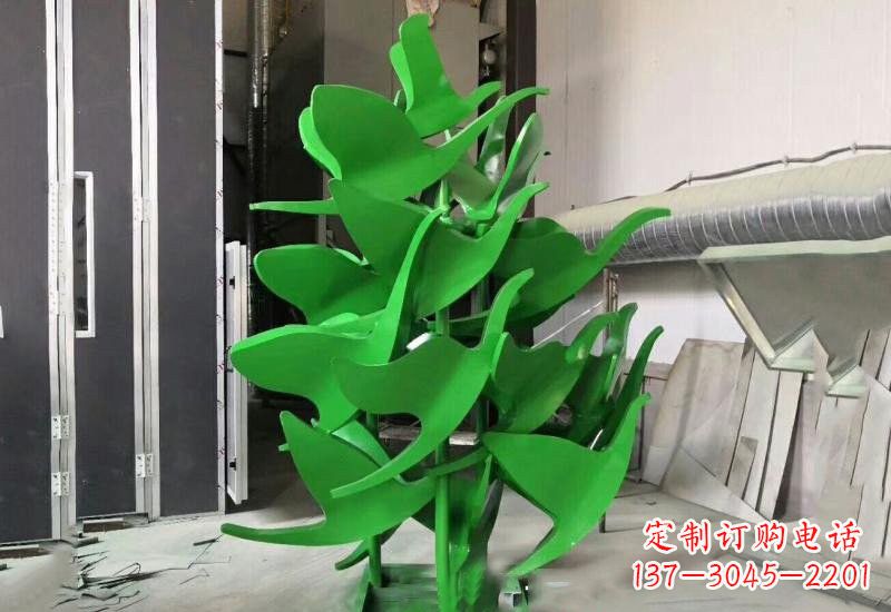 淄博优雅美观的不锈钢彩色大雁雕塑