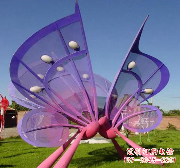 淄博不锈钢彩色蝴蝶雕塑美丽传递无限美好