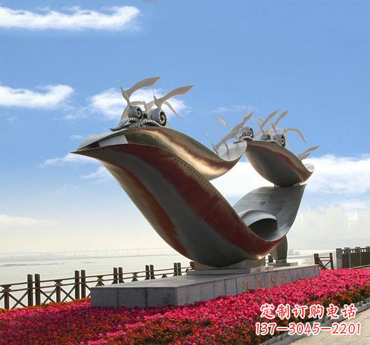 淄博海鸥雕塑——点缀不锈钢城市