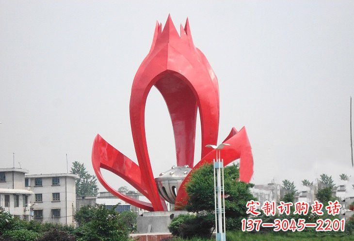 淄博不锈钢莲蓬雕塑——艺术的缩影