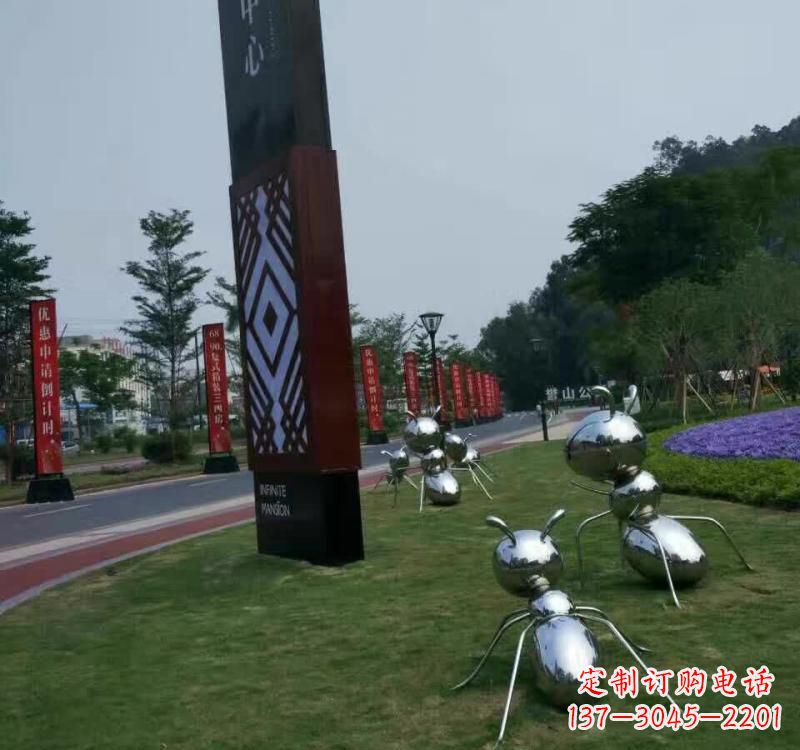 淄博不锈钢蚂蚁雕塑精美的艺术精品
