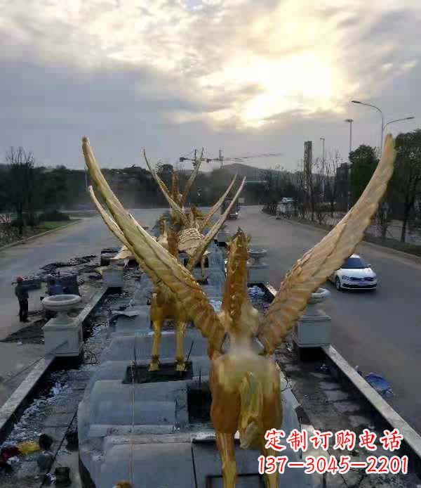 淄博不锈钢城市飞龙——雕塑作品精美绝伦