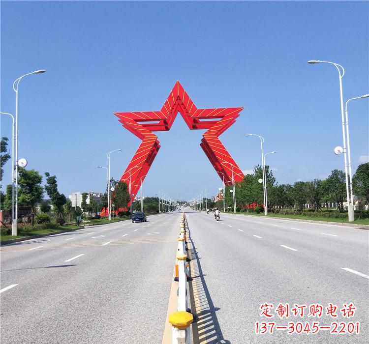 淄博不锈钢城市拱门雕塑一座精美的艺术作品