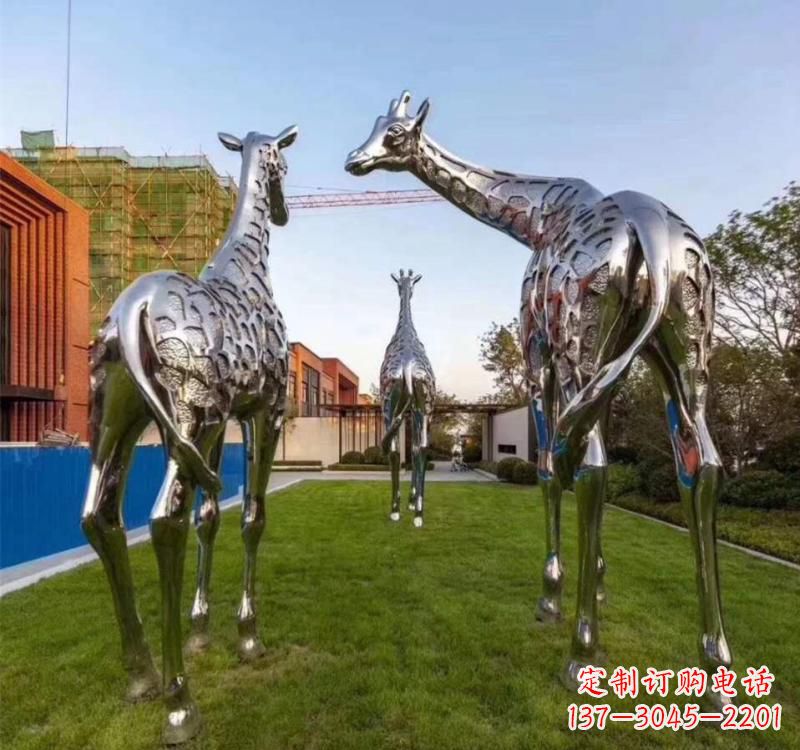 淄博不锈钢城市园林动物雕塑展示大自然的美丽
